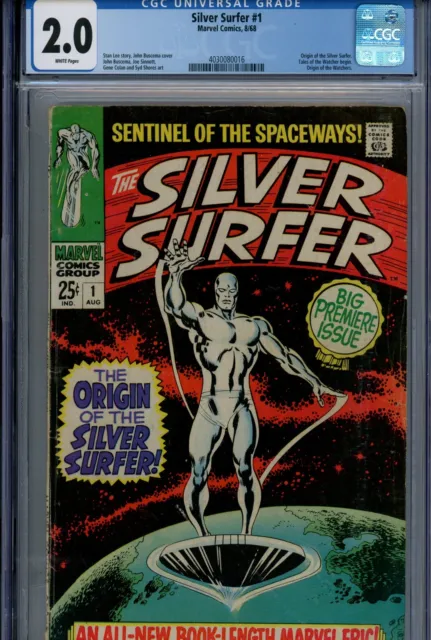 The Silver Surfer Vol 1 1 CGC 2.0 (GD) Marvel (1968)