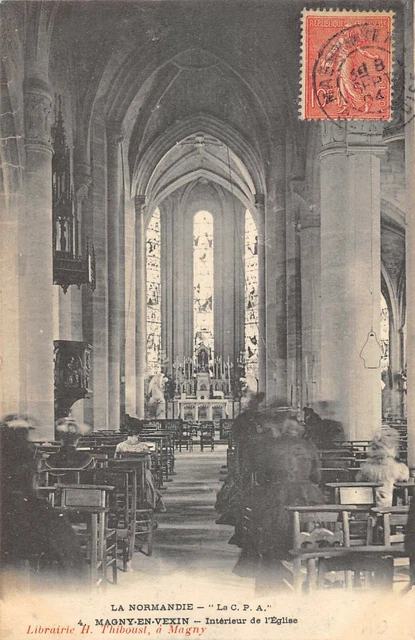 Cpa 95 Magny En Vexin Interieur De L'eglise