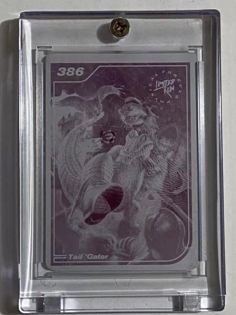 Rare Limited Run Games 1/1 Trading Card Printing Plate Card - #386 Tail Gator