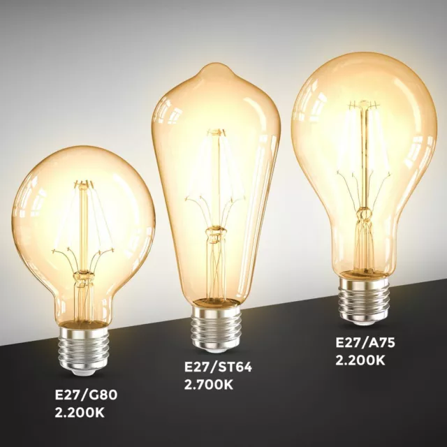LED Leuchtmittel Filament Vintage Industrie Lampe E27 Retro Glühbirne 4W