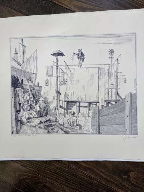 J A Pecsenke Etching COMEDIA DELL'ARTE - VIIB AP 22/25