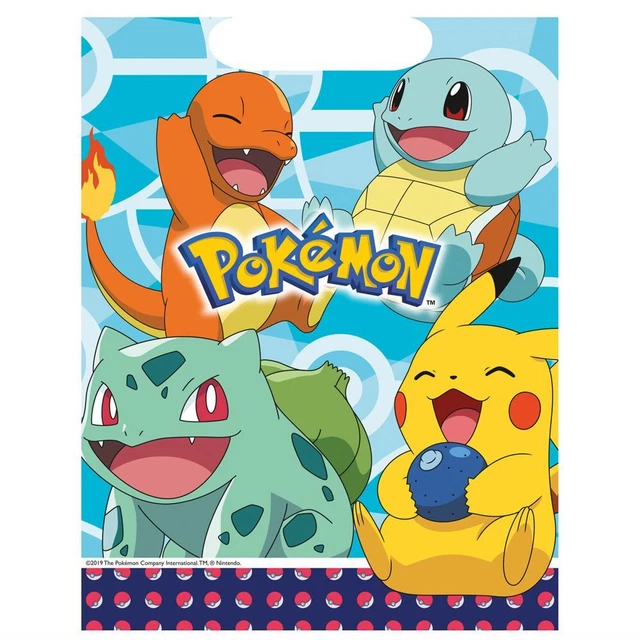 Bolsas Regalo 8 Bolsa Pokemon Niños Cumpleaños Bolsas de Fiesta