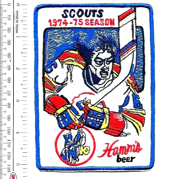 Beer Hockey Kansas City Scouts & Hamm's Beer 1974 - 75 NHL Season Promo Patch