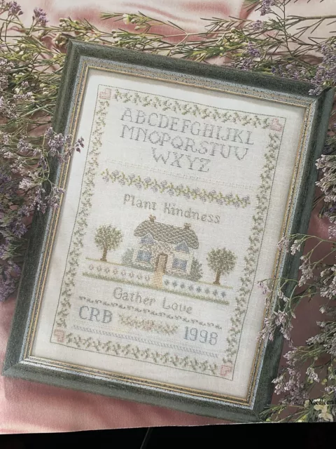 Delicate Garden Sampler Vintage Cross stitch Design chart Bussi