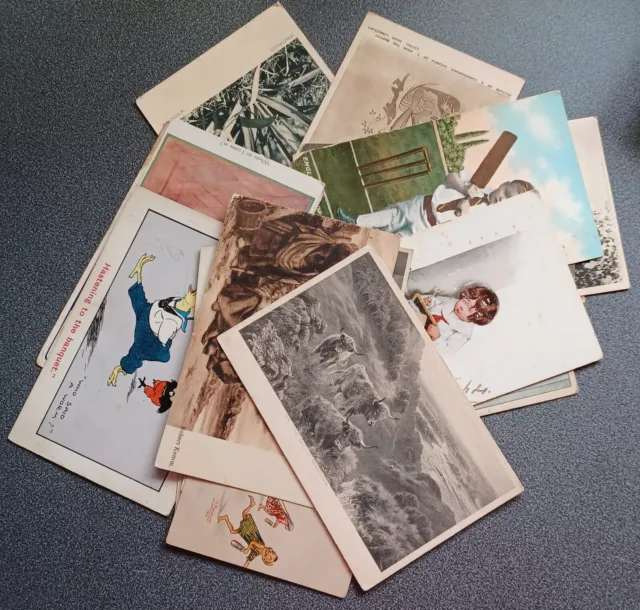 Vintage & Antique Postcards Bulk Buy Job Lot Unsual Various x 16