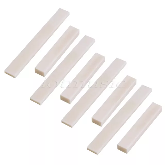 4 Sets Guitar Classical Blank Bone Nut 52 x 6 x 9 Saddle 80 x 4 x 10