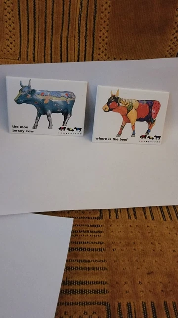 Classic Moo Jersey Cow & Wheres The Beef Cow 2"3" Magnets