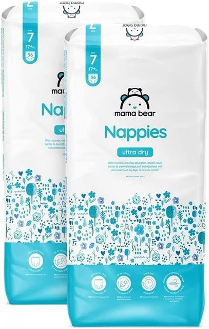 Amazon Marke: Mama Bear  112 Ultra Dry Windeln  GröÃŸe 7 17 kg  MONATSBOX
