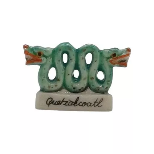 Fève de collection  _ Quetzalcoatl _ Objet de vitrine miniature porcelaine