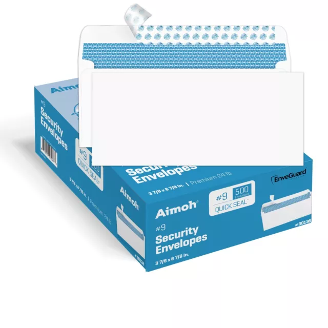 #9 Windowless Security Envelopes - Self-Seal - Security Tinted (30138)