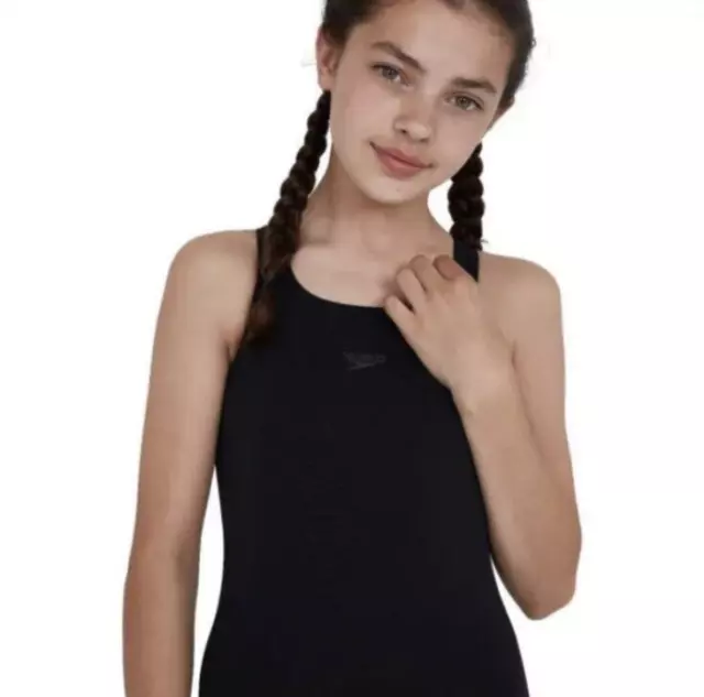Speedo Junior Girls Essential Enduranc Medallist Swimsuit Costume Age 5-6 z135
