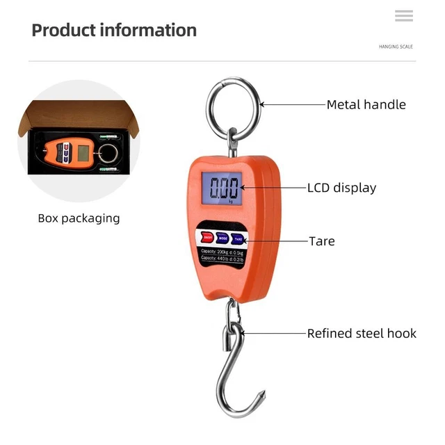 Bilancia peso duty scala elettronica gru bilancia 200 kg bilancia digitale LCD