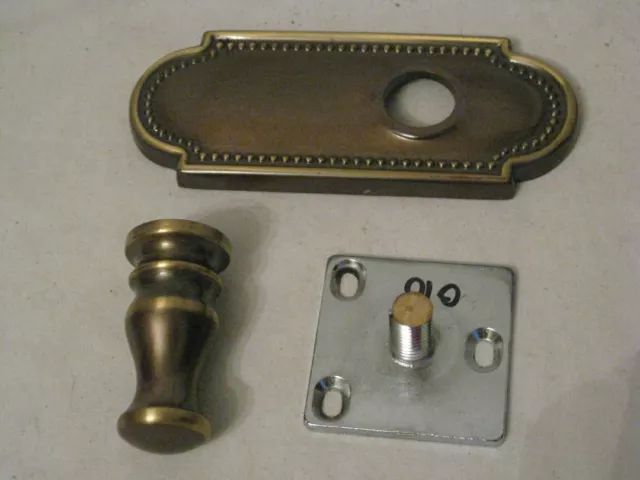 vintage Western Germany solid metal architectural hardware coat hook wall decor 2