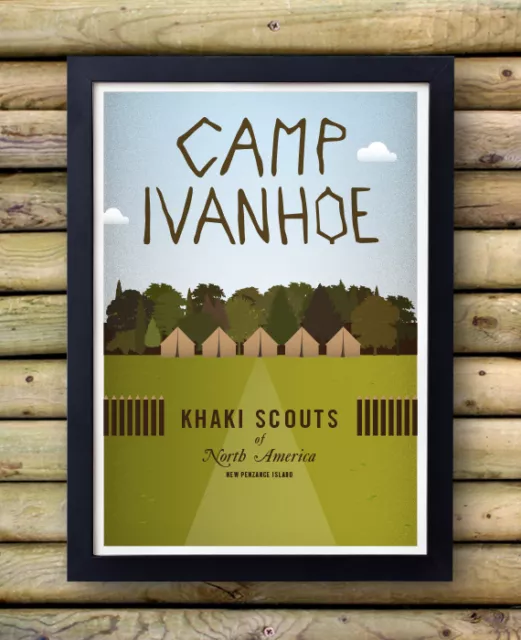 MOONRISE KINGDOM POSTER - Camp Ivanhoe  - Wes Anderson bill murray rushmore