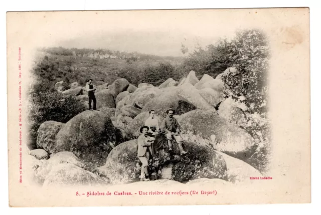 CPA CASTRES Sidobre de Castres -Une Riviere de Rochers  Dos non séparé Bon  état