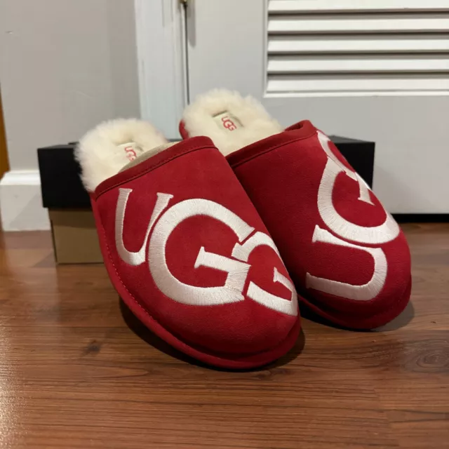 New With Box UGG Scuff Logo Mens Slipper Size 7-16