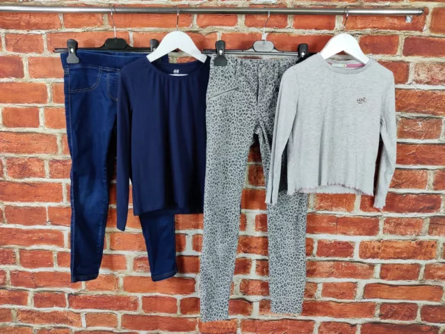 Girls Bundle Age 7-8 Years Gap M&S H&M Jeans Trousers Long Sleeve T-Shirt 128Cm