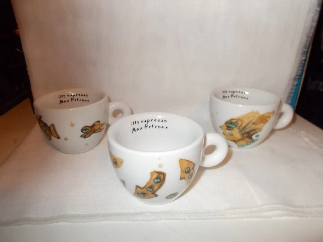 Lotto 3 ILLY Tazzina caffè Espresso Max Petrone collezione completa no piattino