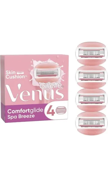 Gillette Venus Comfortglide Spa Breeze Women's Razor Refills Pack  4 100%Genuine
