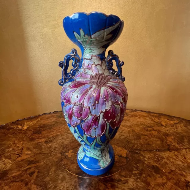 Antique 1920s Satsuma Hand Painted Japanese Vase