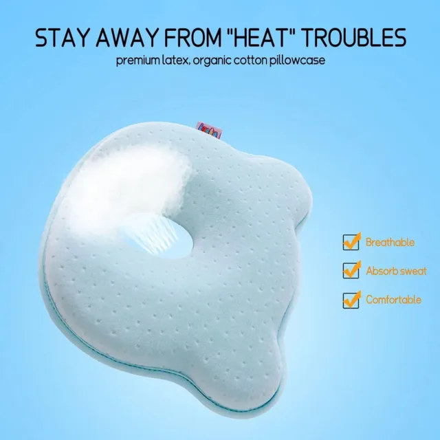 Baby Pillow 3D Head Shaping Pillow Memory Foam Infant Pillow Prevent Flat Head 3