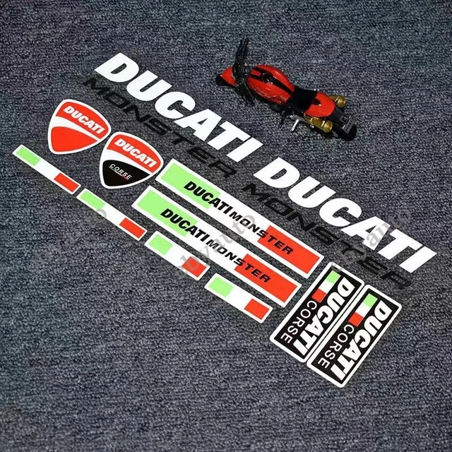 Motorcycle Fuel Tank Emblem Decals for Ducati MONSTER Reflective Badge Stickers