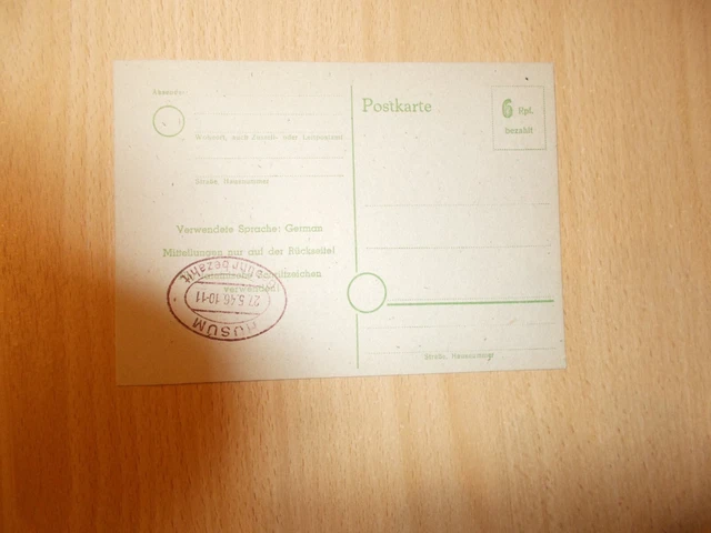 AK, Postkarte, Deutsche Post 6 Rpf. Gebühr bezahlt
