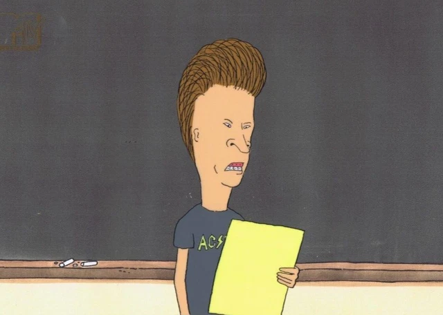 BEAVIS & BUTT-HEAD Original 1990's Production Cel Animation Art Class £ ...