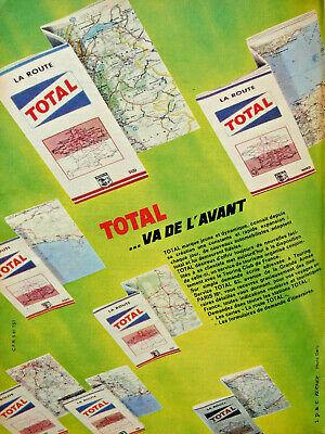 PUBLICITÉ DE PRESSE 1961 TOTAL VA DE L'AVANT MARQUE JEUNE ET DYNAMIQUE 