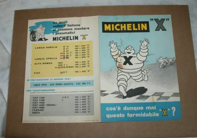 Jj256-Michelin "X"  Chi  E' Dunque Mai....depliant Pubblicitario Anno 1954-