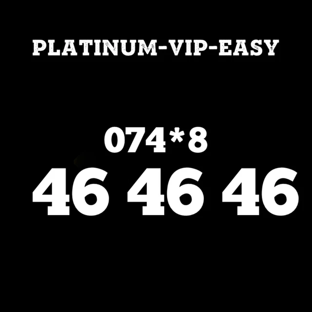 ⭐ Gold Easy Vip Memorable Mobile Phone Number Diamond Platinum Sim Card 46 46 46