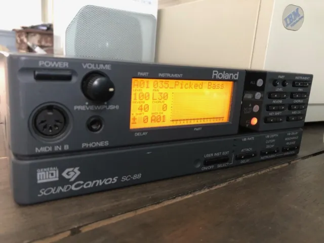 Roland Sound Canvas SC-88 MIDI expander GM GS (SC55 MT-32 MU128) tested great !