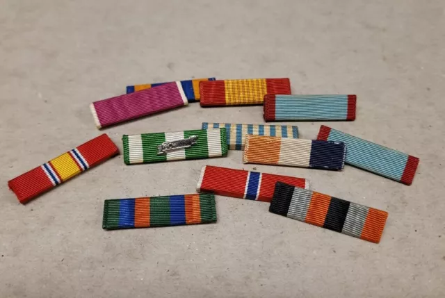 Scarce WW2 & VIETNAM Ribbon Bar Collect Scarce Ribbons & Medal Decorations 12x