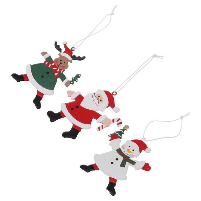 3 piezas colgante de árbol de Navidad adornos Navidad colgar figura muñeca Navidad