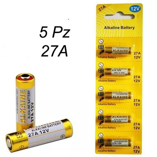 Batterie 27A/L828 Telecomandi Alcaline 12V Pila Alkalina Blister 5 Pezzi Pavia