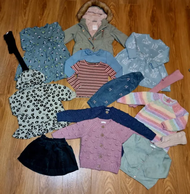 #12 Large Bundle Of Baby Girls All Next Clothes Age 12-18 Months
