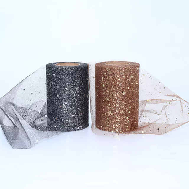 Tulle Roll Shiny Convenient Sequin Tulle Spool Eco-friendly