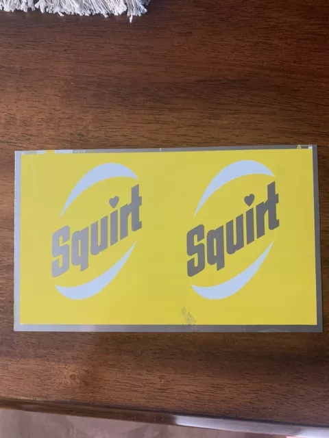 Vintage Squirt NOS misprint Flat Sheet Soda Can