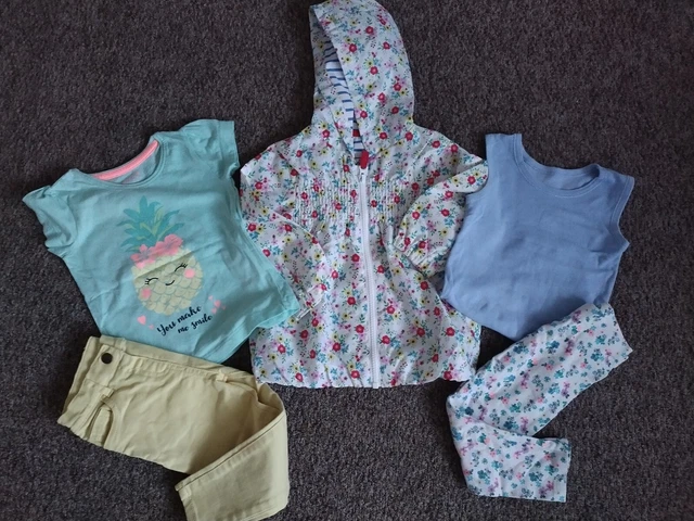 Baby Girls Outfits Bundle Tops, Trousers, Leggings, Jacket Next,TU, George 18-24