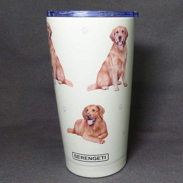 SERENGETI Golden Retriever 20oz Stainless Steel Vacuum Insulated Tumbler NEW