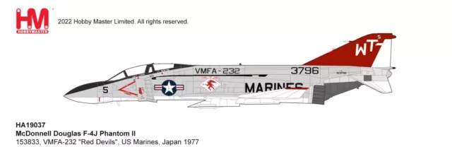 Hobbymaster 1:72 M.Douglas F-4J Phantom II US Marines VMFA-232 "Red Devils" 1977