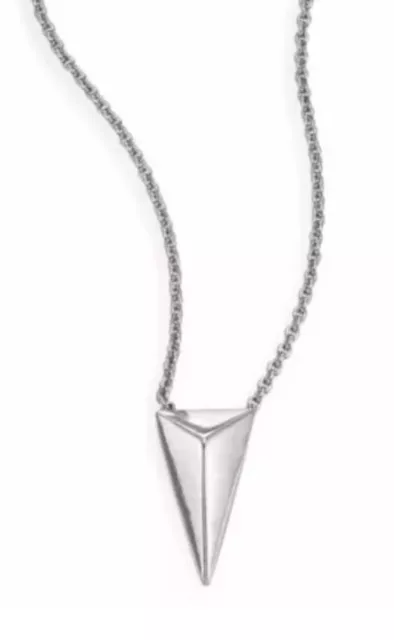 Alexis Bittar Women's Miss Havisham Pyramid  Pendant Necklace Silver 1485