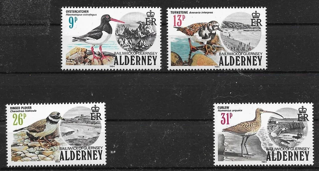 p973 ALDERNEY/ Vögel MiNr 13/15+17 **