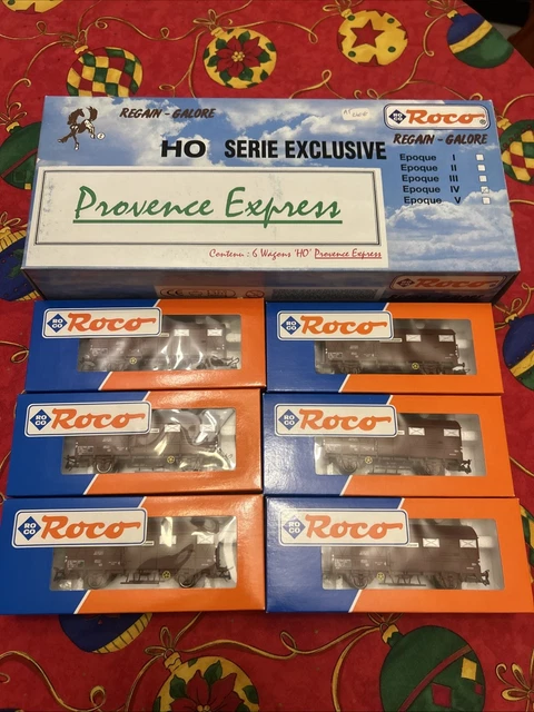 Wagons Roco Ho ROCO HO COFFRET de six wagons couverts marchandises EUR 180,00 ...
