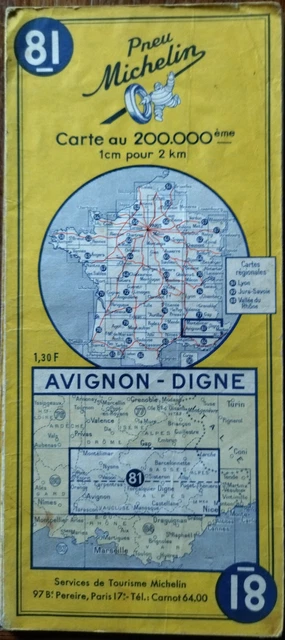 Carte Cycliste Michelin N°120 – Environs De Paris – 1956 – État D’occasion