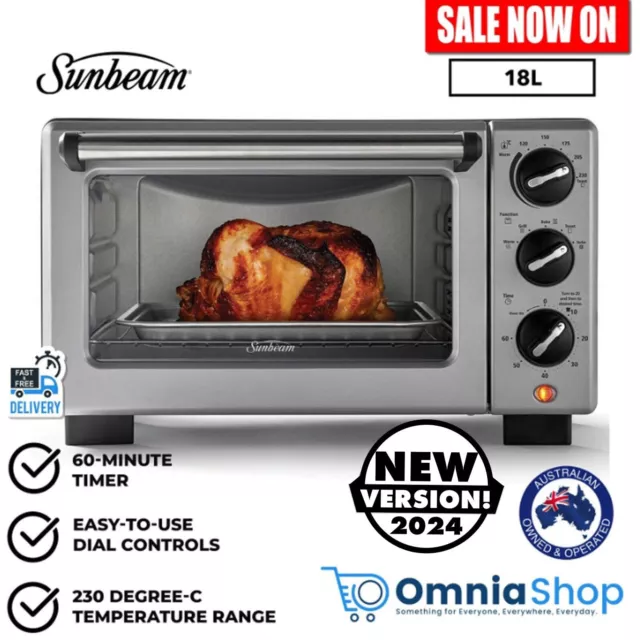 Sunbeam 18L Convection Bake & Grill Compact Oven Convection Oven Benchtop Oven