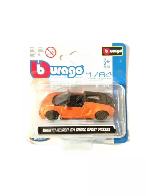 Burago 1/64 Bugatti Veyron 16.4 Grand Sport Speed Diecast Modelcar Burago