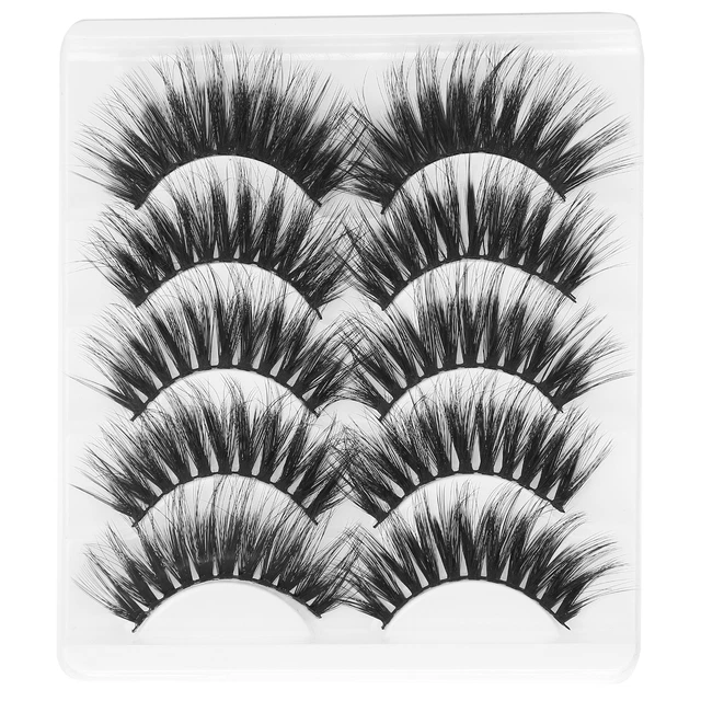 (003)5 Pairs False Eyelashes Long False Lashes Curly False Eyelashes For Women