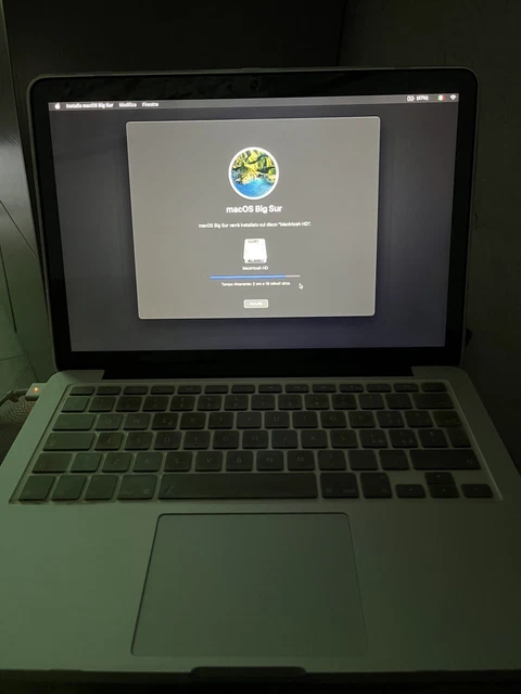 macbook pro retina 13.3 MacOS Big sur