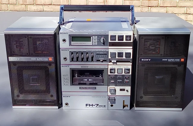 Sony FH-7 MK III AM/FM Stereo Radio Boombox Phono/CD/AUX Needs Belt LOCAL PICKUP